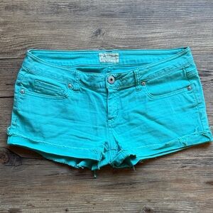 Aeropostale Women's Turquoise Jean Shorts